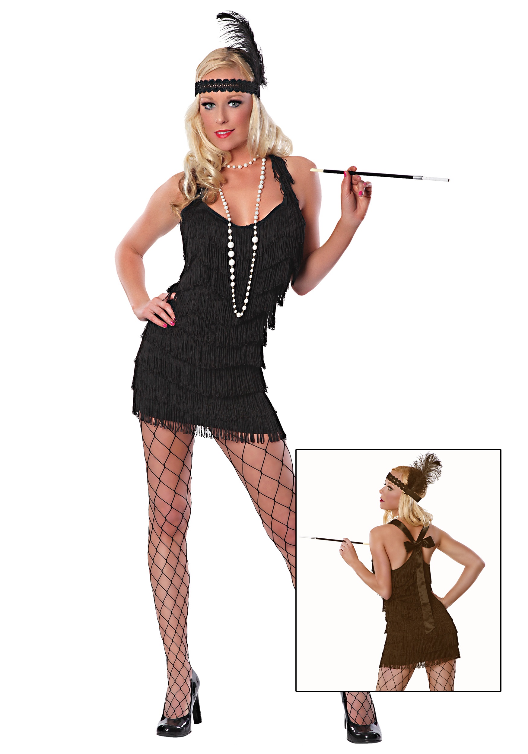 Sexy Black Lindy Lace Flapper Costume Halloween Costume Ideas 2019 2434