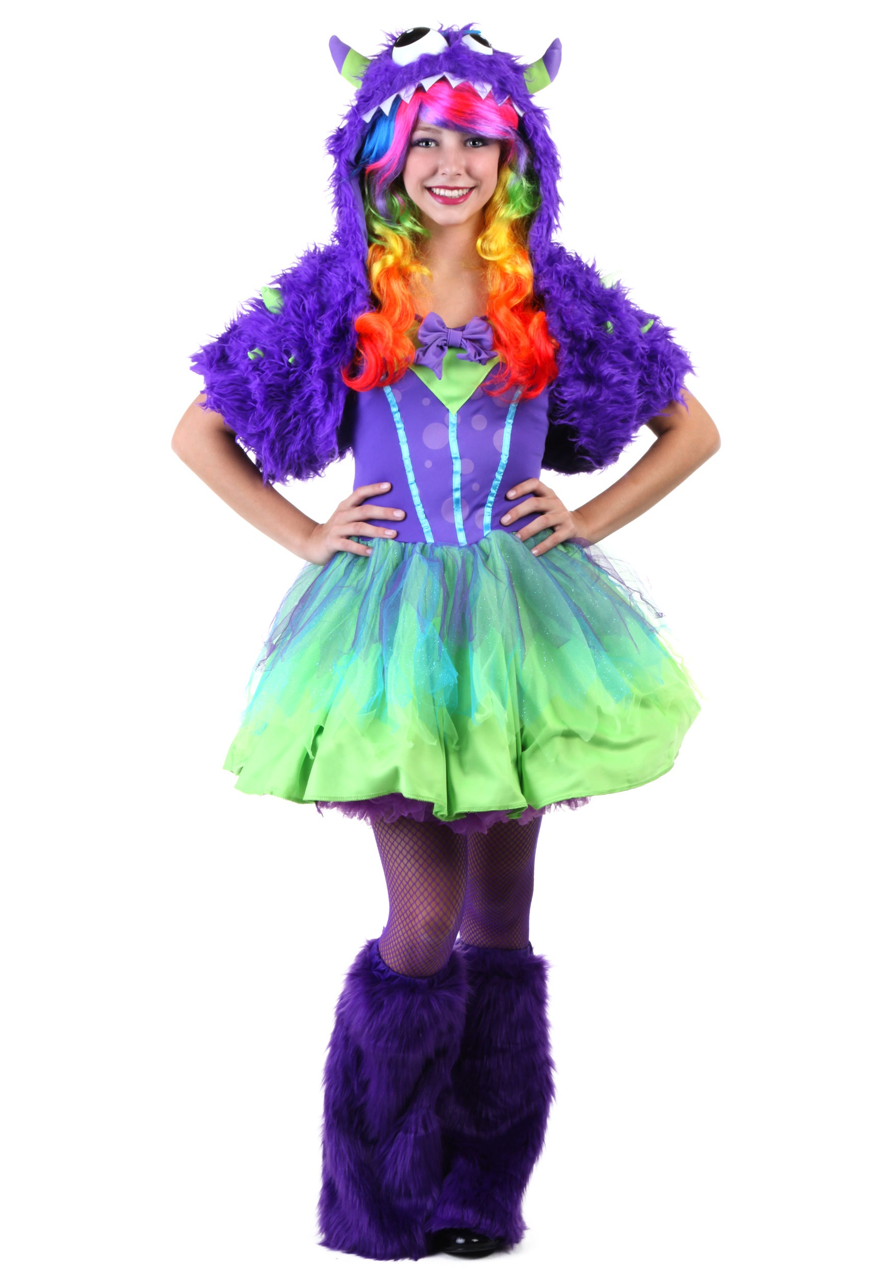 Teen Purple Posh Monster Costume Halloween Cost