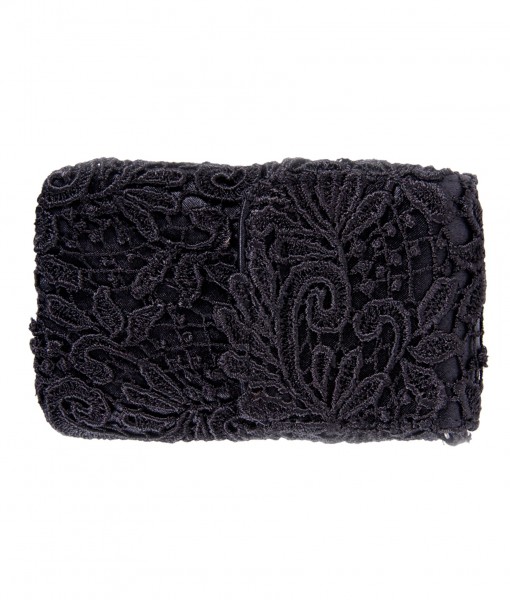 Black Lace Cell Phone Bag with Chain