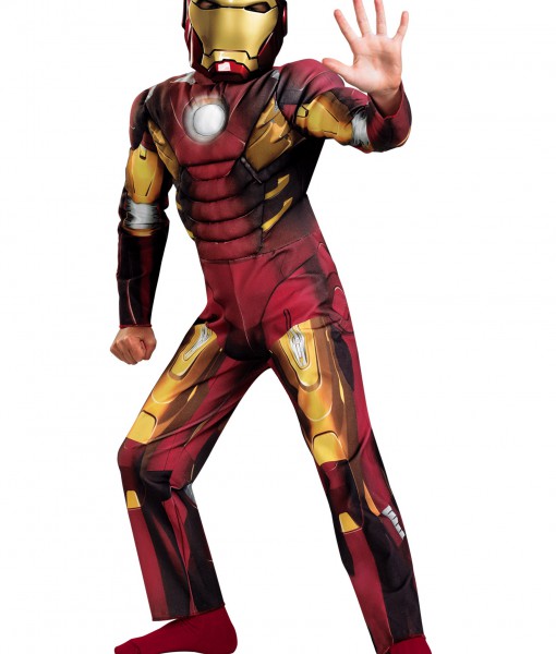 Kids Avengers Iron Man Muscle Costume - Halloween Costume Ideas 2023
