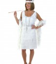 Plus Size White Flapper Girl Costume