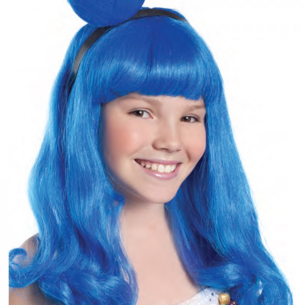 blue girls wig