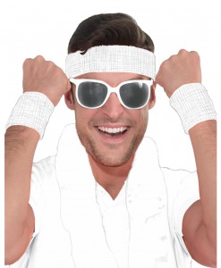White Headband and Wristband Kit