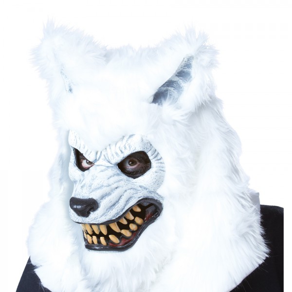 White Werewolf Ani-Motion Mask - Halloween Costume Ideas 2023