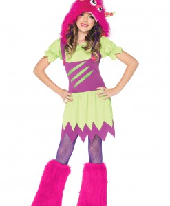 Girls Fuzzy Wuzzy Monster Costume