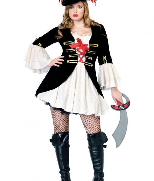 Plus Size Sexy Captain Swashbuckler Costume