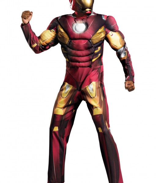 Adult Avengers Iron Man Muscle Costume