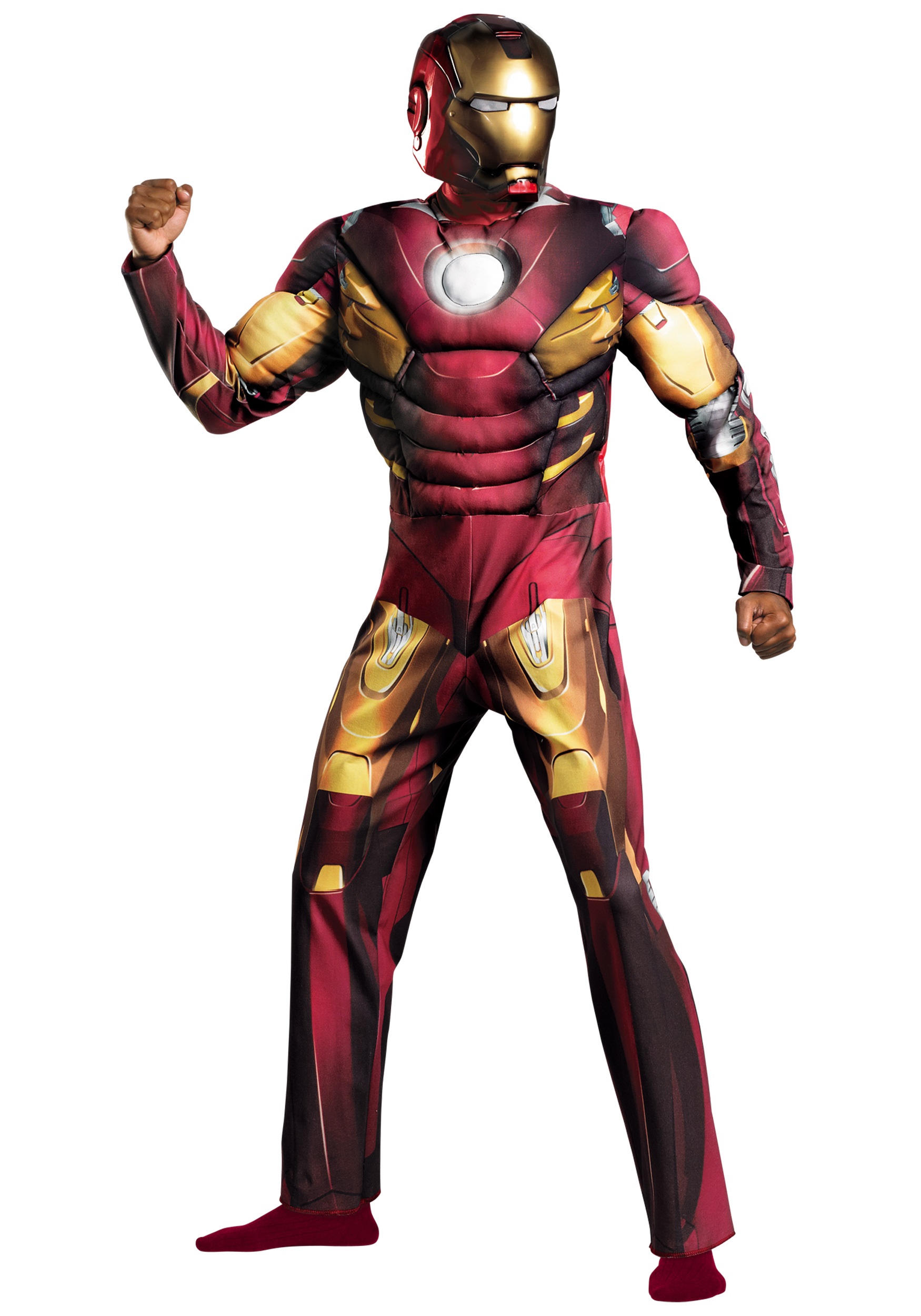 Mask Halloween Adult Costume C684 Mens Iron Man Avengers EVA Muscle Chest 