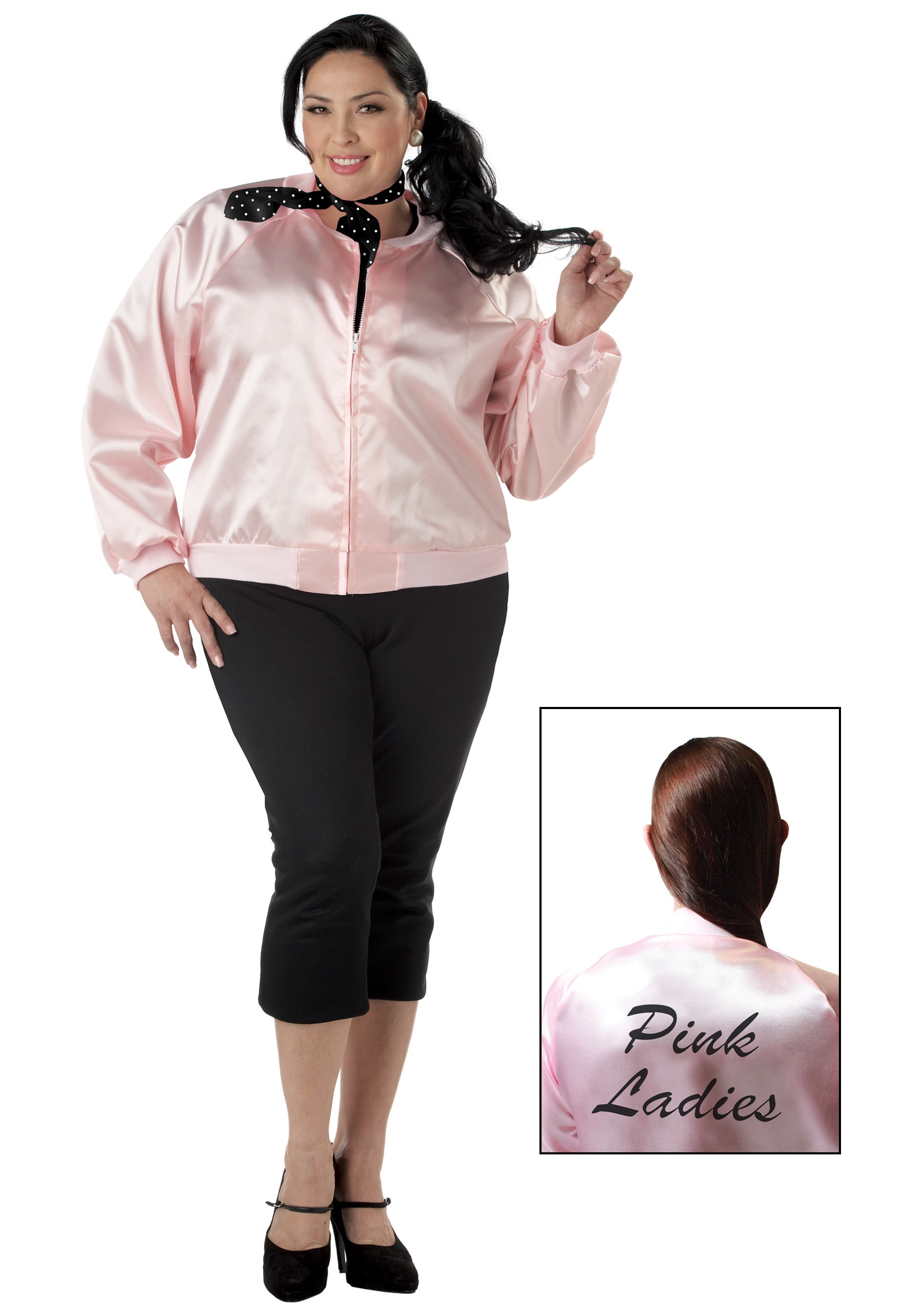 Deluxe Pink Ladies Jacket Costume for Women