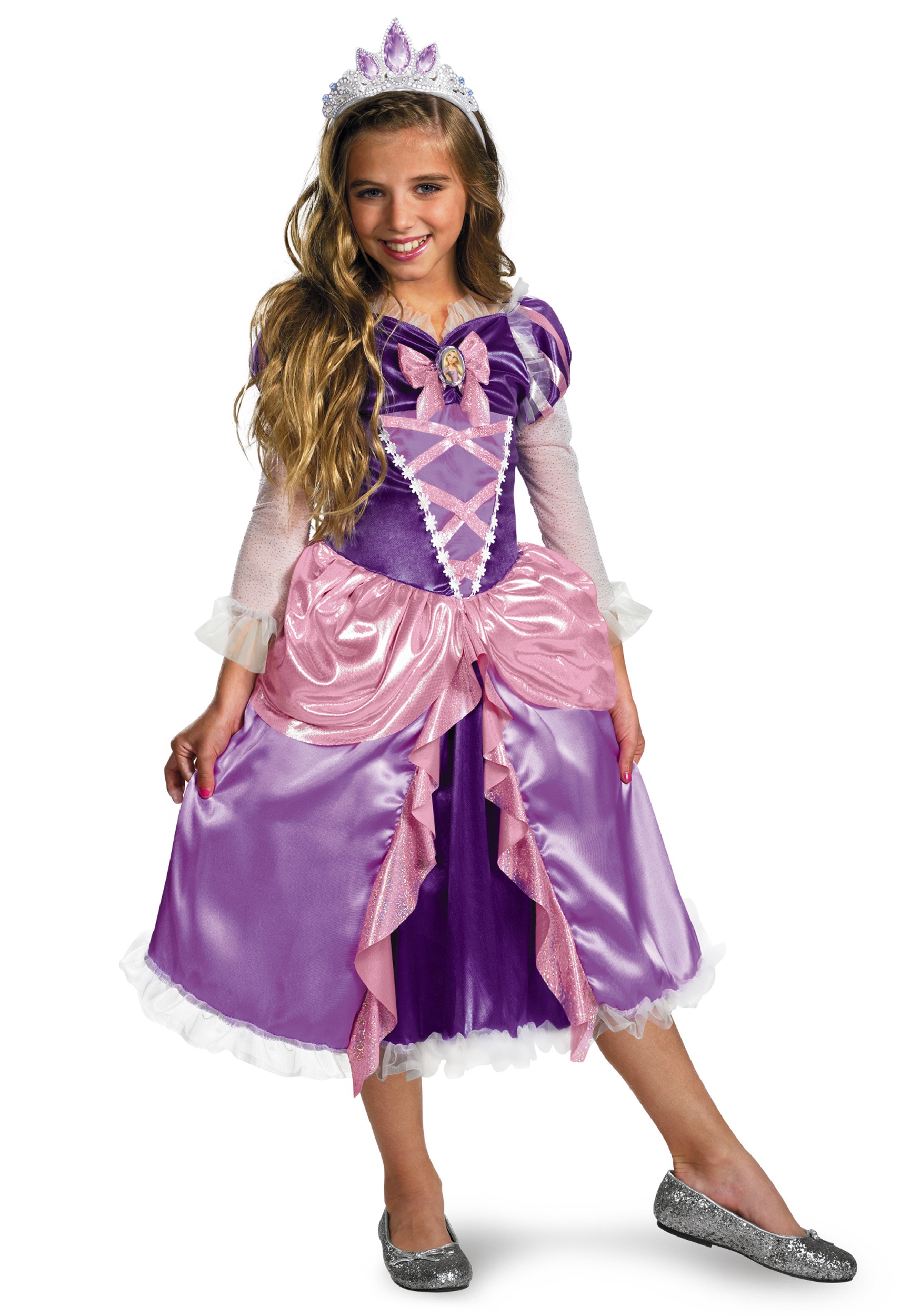 Deluxe Girls Tangled Rapunzel Costume - Halloween Costume Ideas 2023