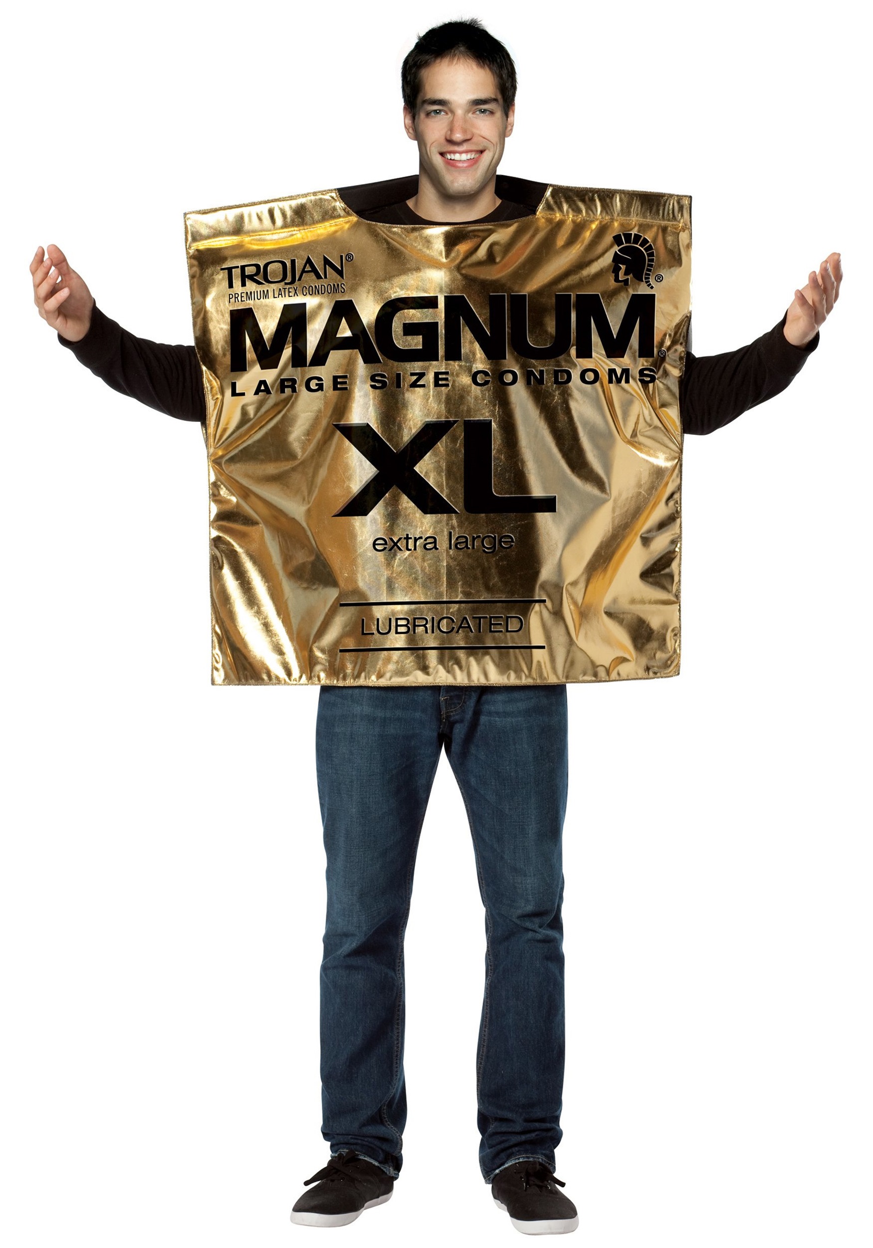 Magnum Condom Costume | This Trojan Magnum condom wrapper costume for men i...