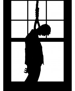 Hanging Man Window Cling