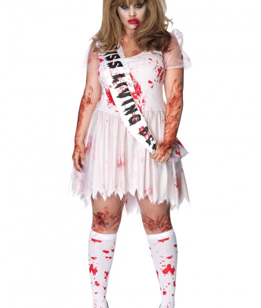 Plus Size Zombie Prom Queen Costume
