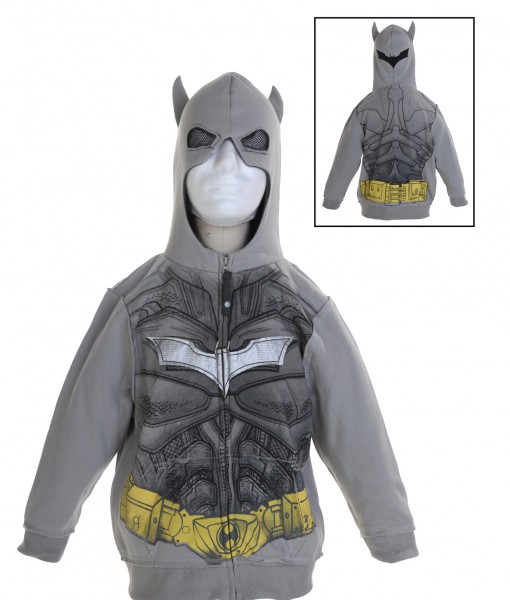 Toddler Silver Batman Costume Hoodie
