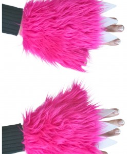 Adult Hot Pink Furry Hand Covers