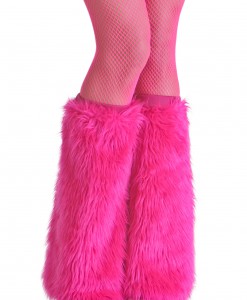 Adult Pink Furry Boot Covers