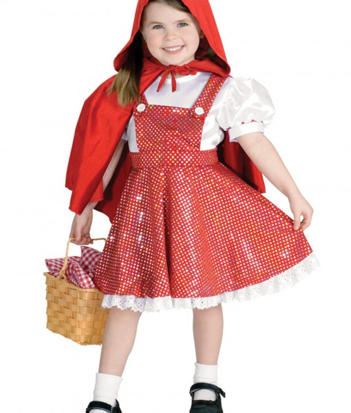 Girls Sequin Red Riding Hood Costume
