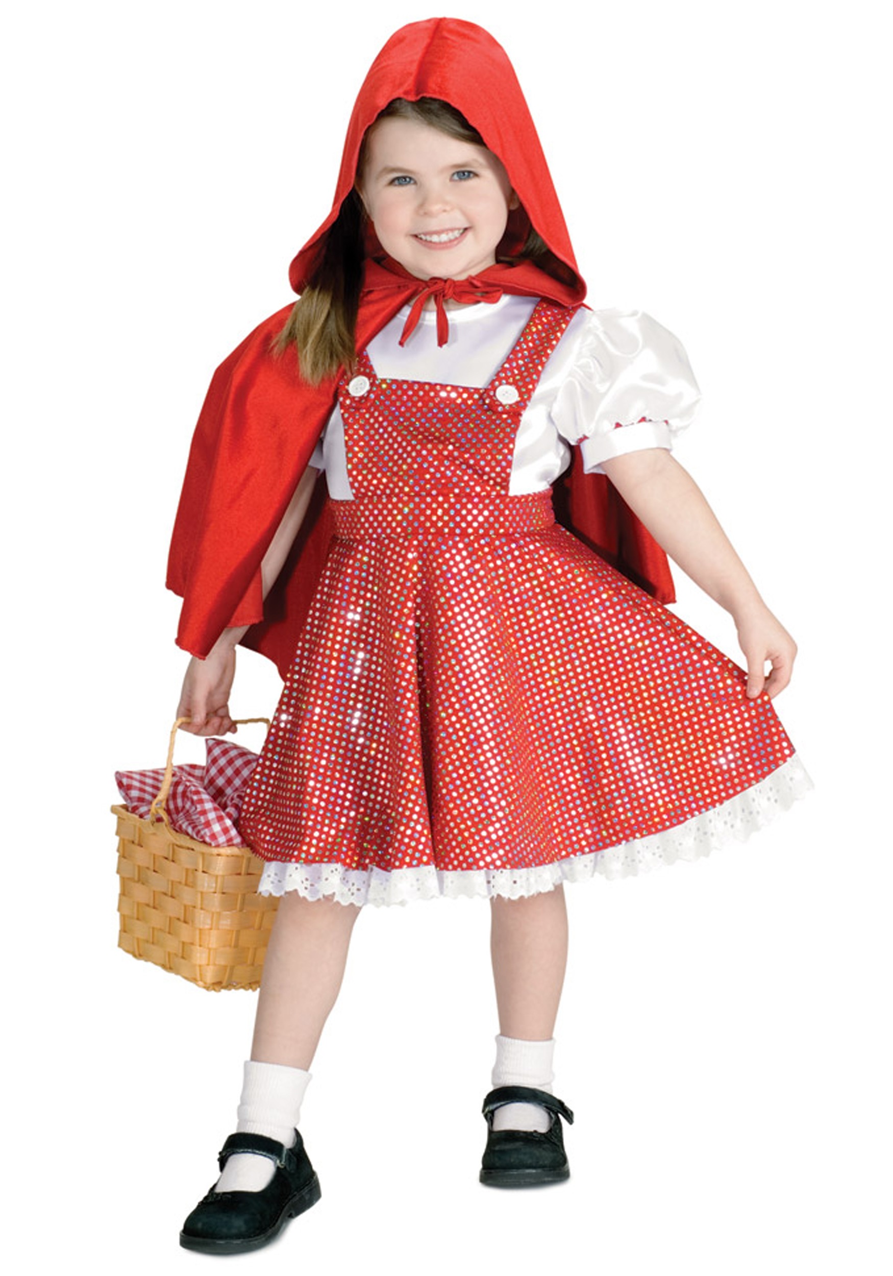Girls Sequin Red Riding Hood Costume - Halloween Costume Ideas 2023