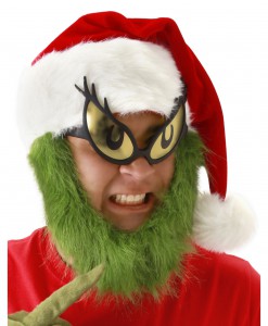 Grinch Hat with Fur Beard