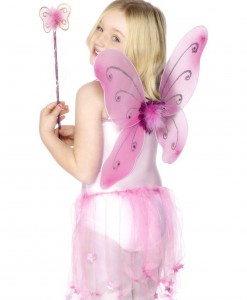 Child Pink Butterfly Wings Kit