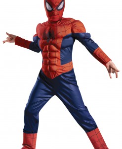 Boys Ultimate Spider-Man Muscle Light Up Costume