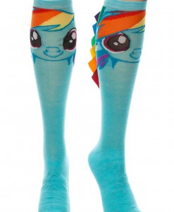 Rainbow Dash With Ribbon Mane Knee High Socks
