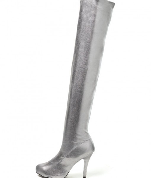 Sexy Tall Silver Boots