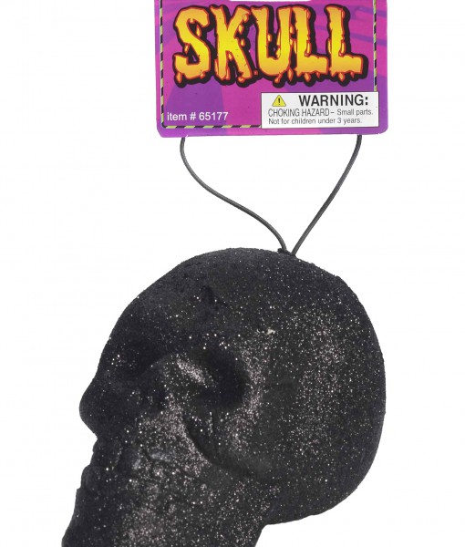 Black Glitter Skull