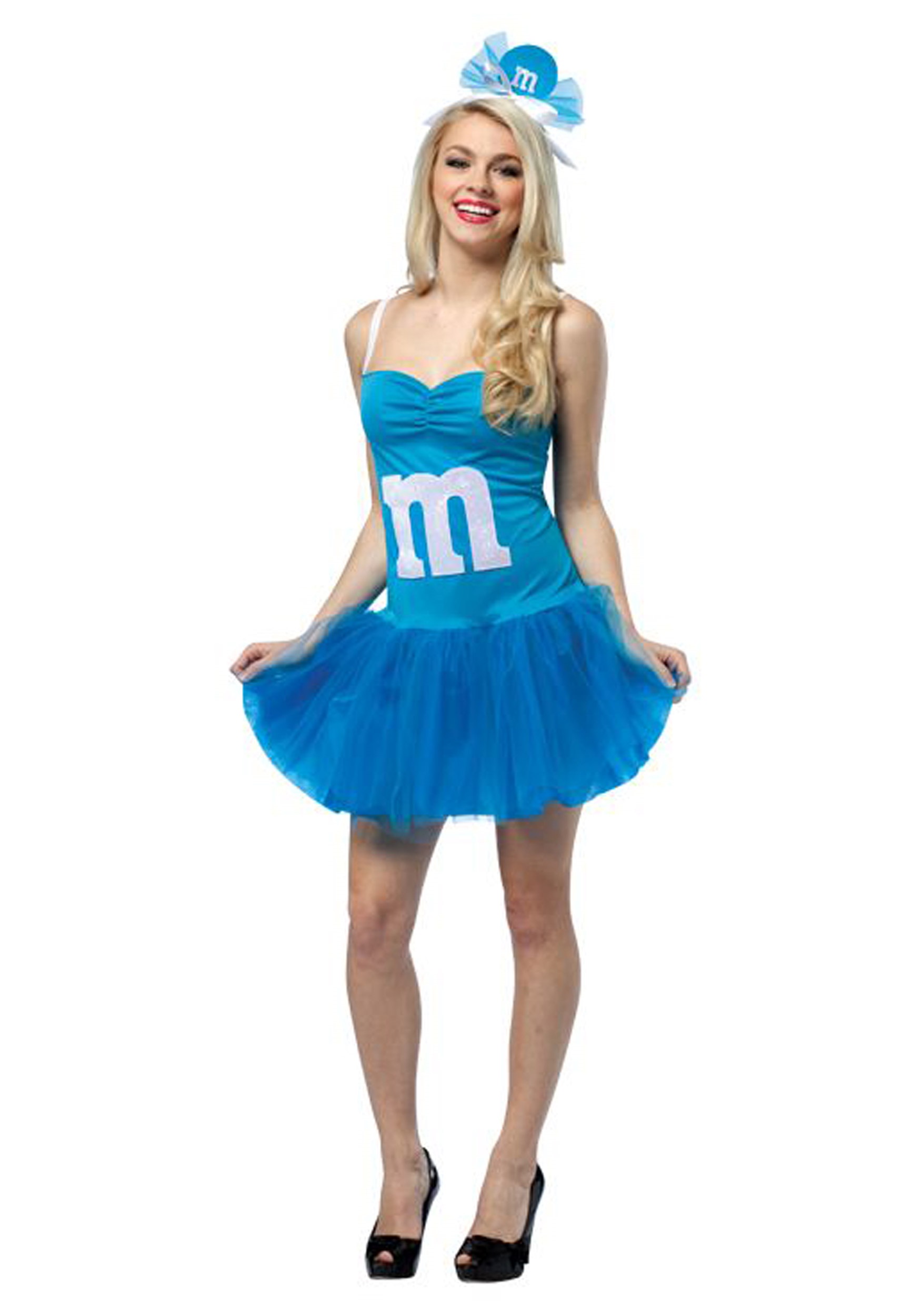 Womens M&M Blue Party Dress - Halloween Costume Ideas 2023