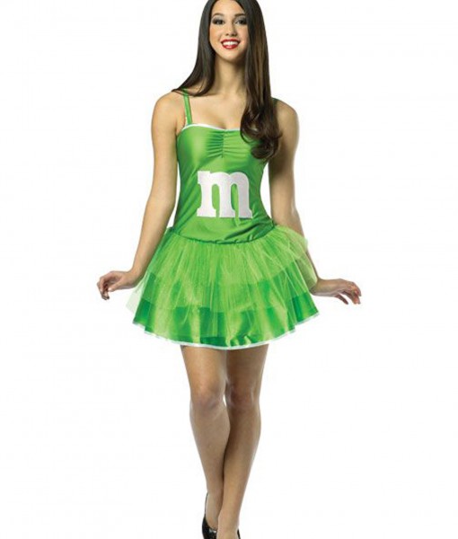 Womens M&M Green Party Dress