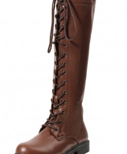 Women's Brown Lace Up Boots