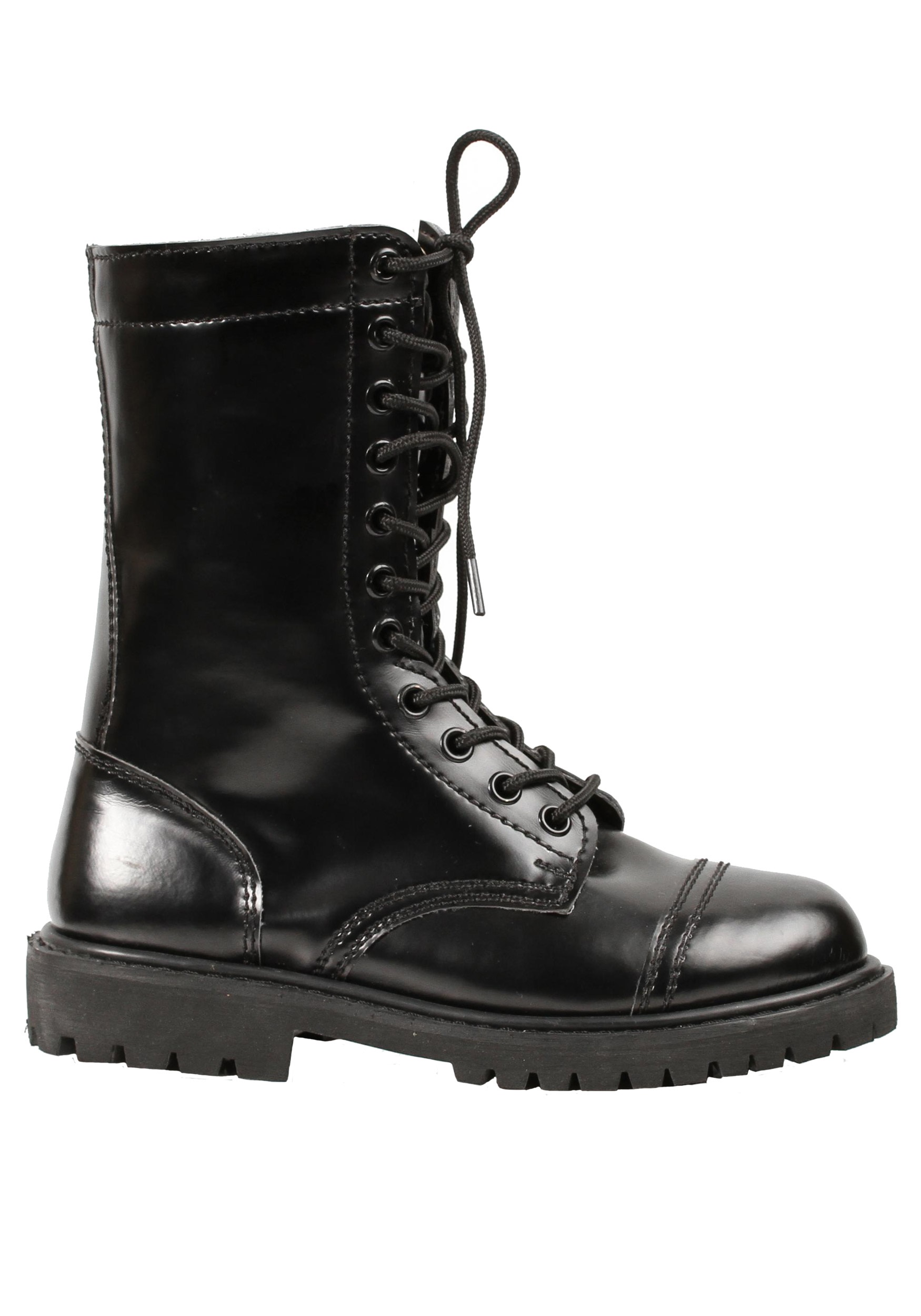womens black military boots