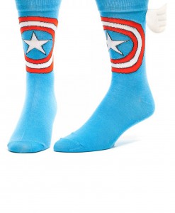Marvel Captain America w/ Wings Crew Socks