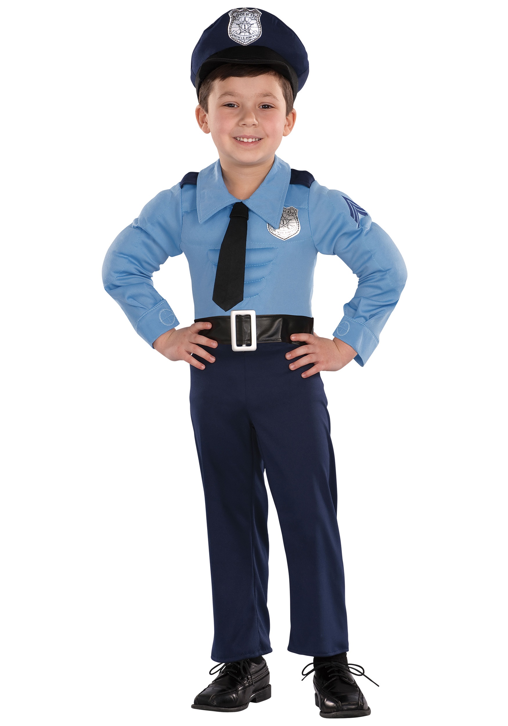 Toddler Muscle Chest Police Costume - Halloween Costume Ideas 2023