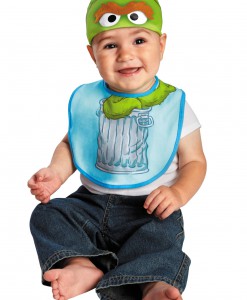 Infant Oscar the Grouch Hat and Bib Set