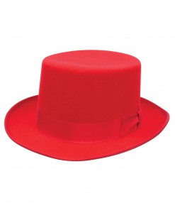Red Wool Top Hat
