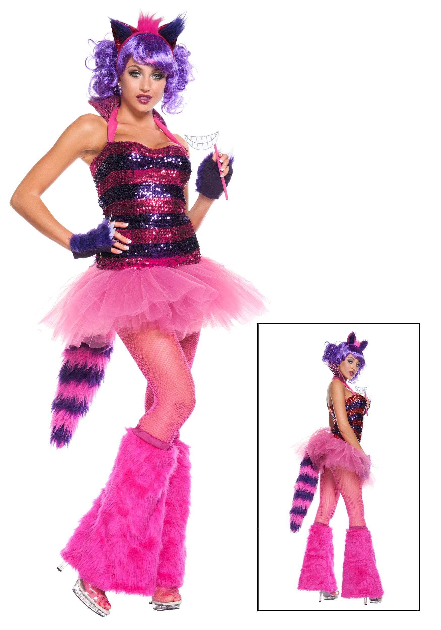 Exclusive Sexy Sequin Cheshire Cat Costume Halloween Costume Ideas 2023