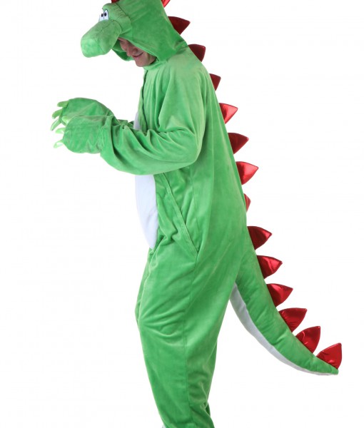 green dinosaur with spikes on back