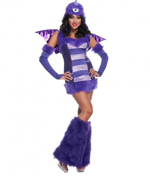 Sexy One Eyed One Horn Flying Purple People Eater Costume - Halloween ...