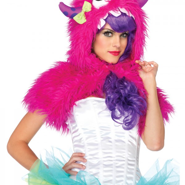 Pink Monster Fur Shrug - Halloween Costume Ideas 2023