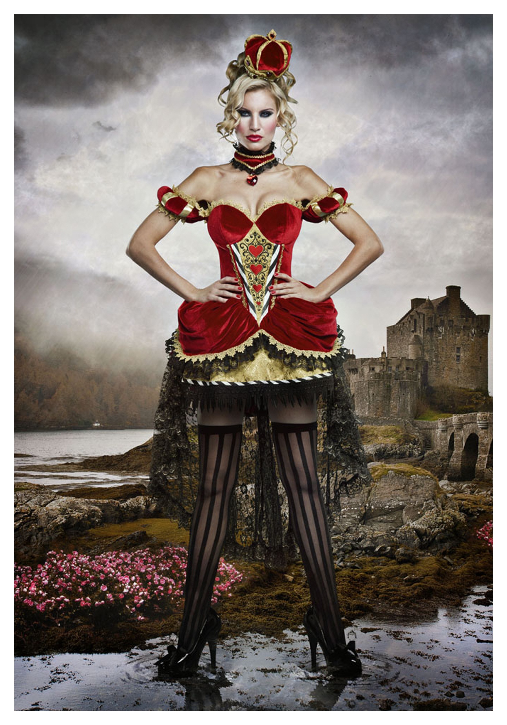 Preside over the Knave's trial in this Deluxe Queen of Hearts Costume ...