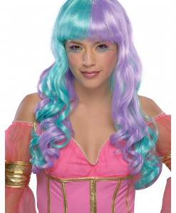 Child Green and Purple Candy Fairy Wig