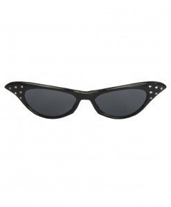 50s Rhinestone Black Sunglasses