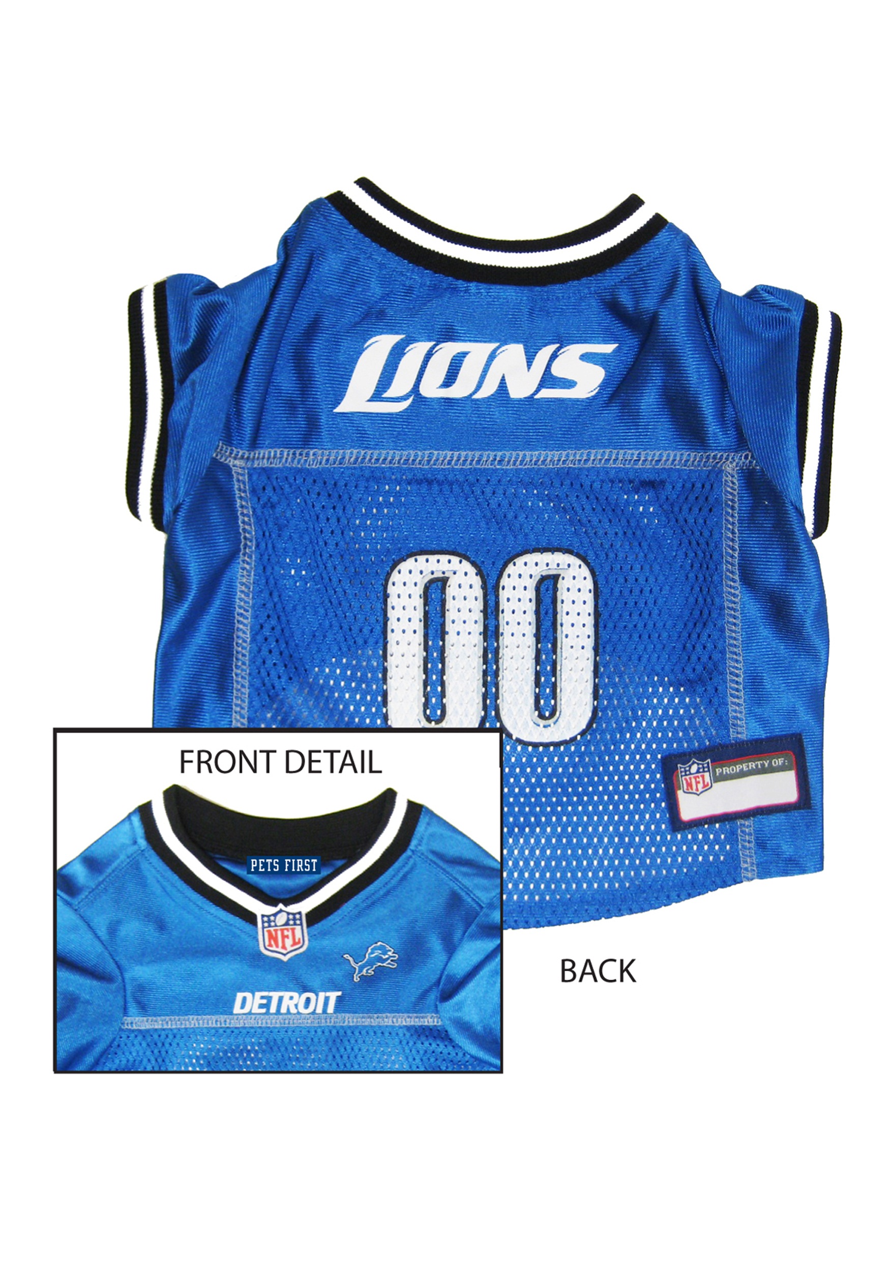 : Pets First NFL Detroit Lions Hoodie for Dogs & Cats