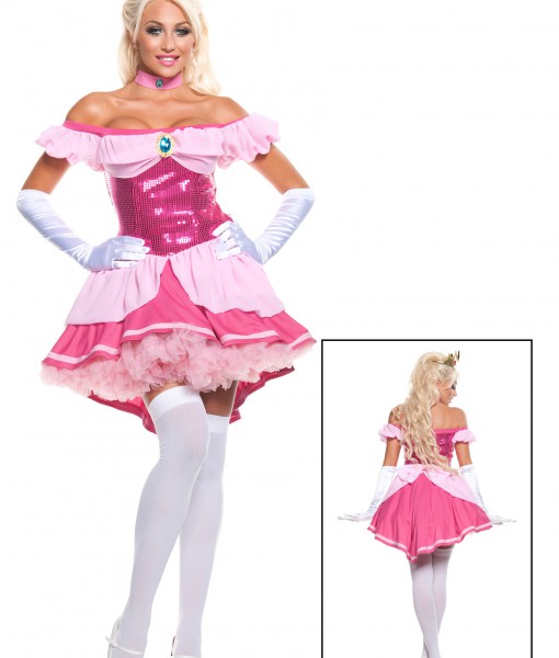 Plus Exclusive Sexy Sequin Pink Princess Costume