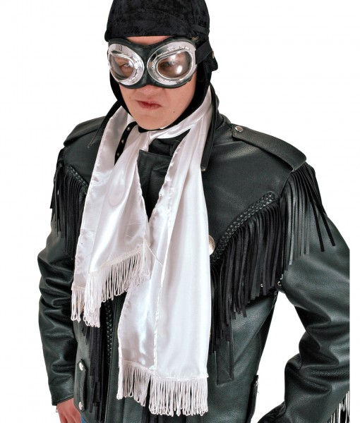 White Aviator Scarf