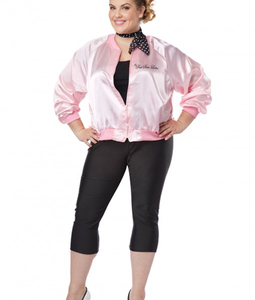 Plus Size Pink Satin Ladies Jacket