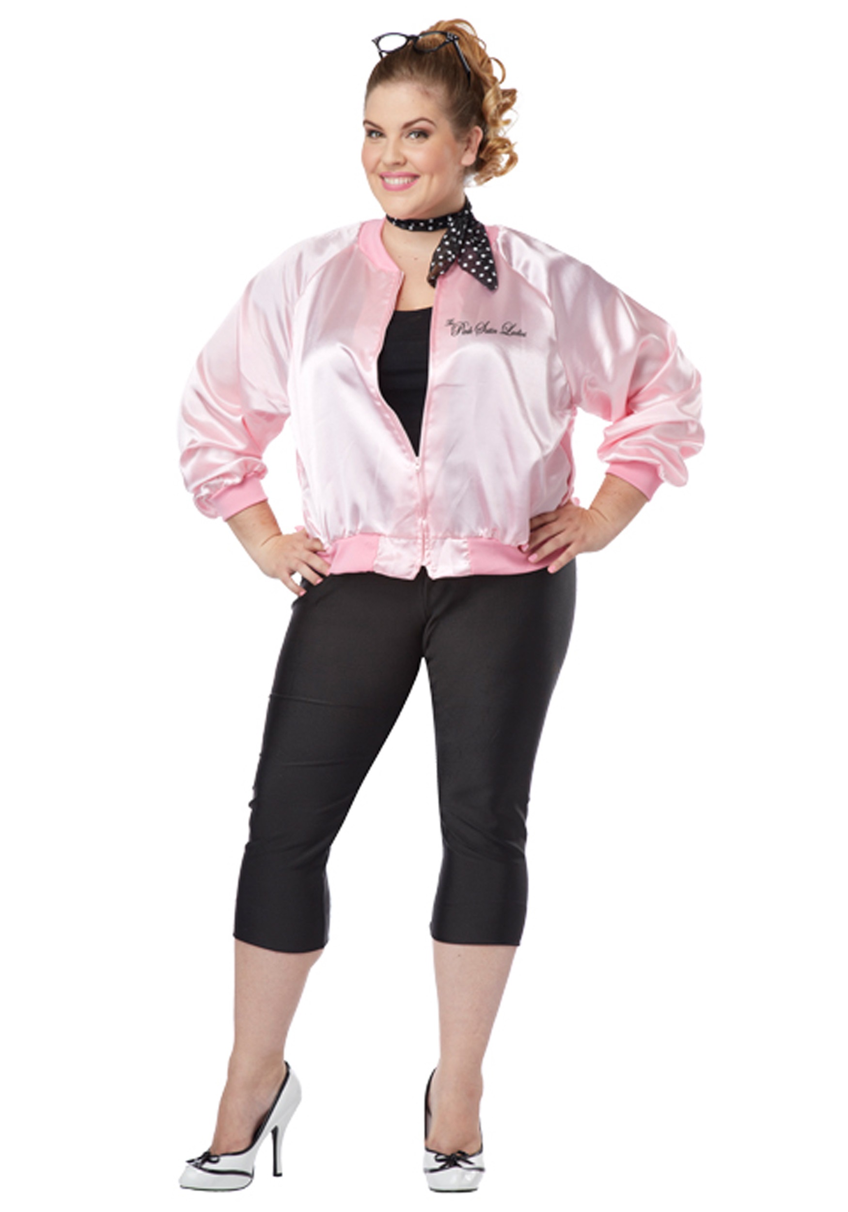 Plus Size Pink Satin Ladies Jacket - Costume Ideas 2023