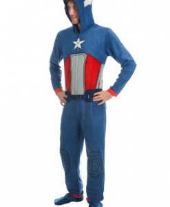 Captain America Mens Blue Union Suit