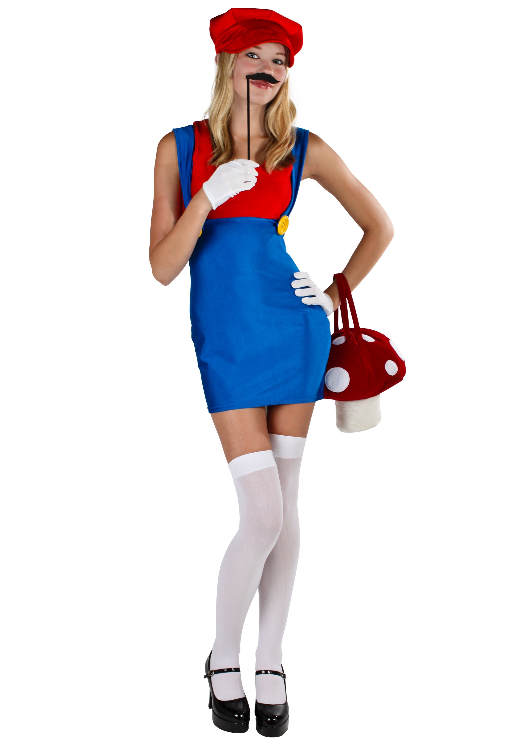 findema.com Plus Size Sexy Red Plumber Costume - Halloween Costume Ideas.